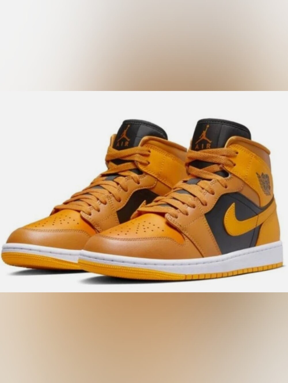 Air Jordan 1 Mid "Chutney Taxi" High-Top Sneakers Wmn's Size 11 Used Exc